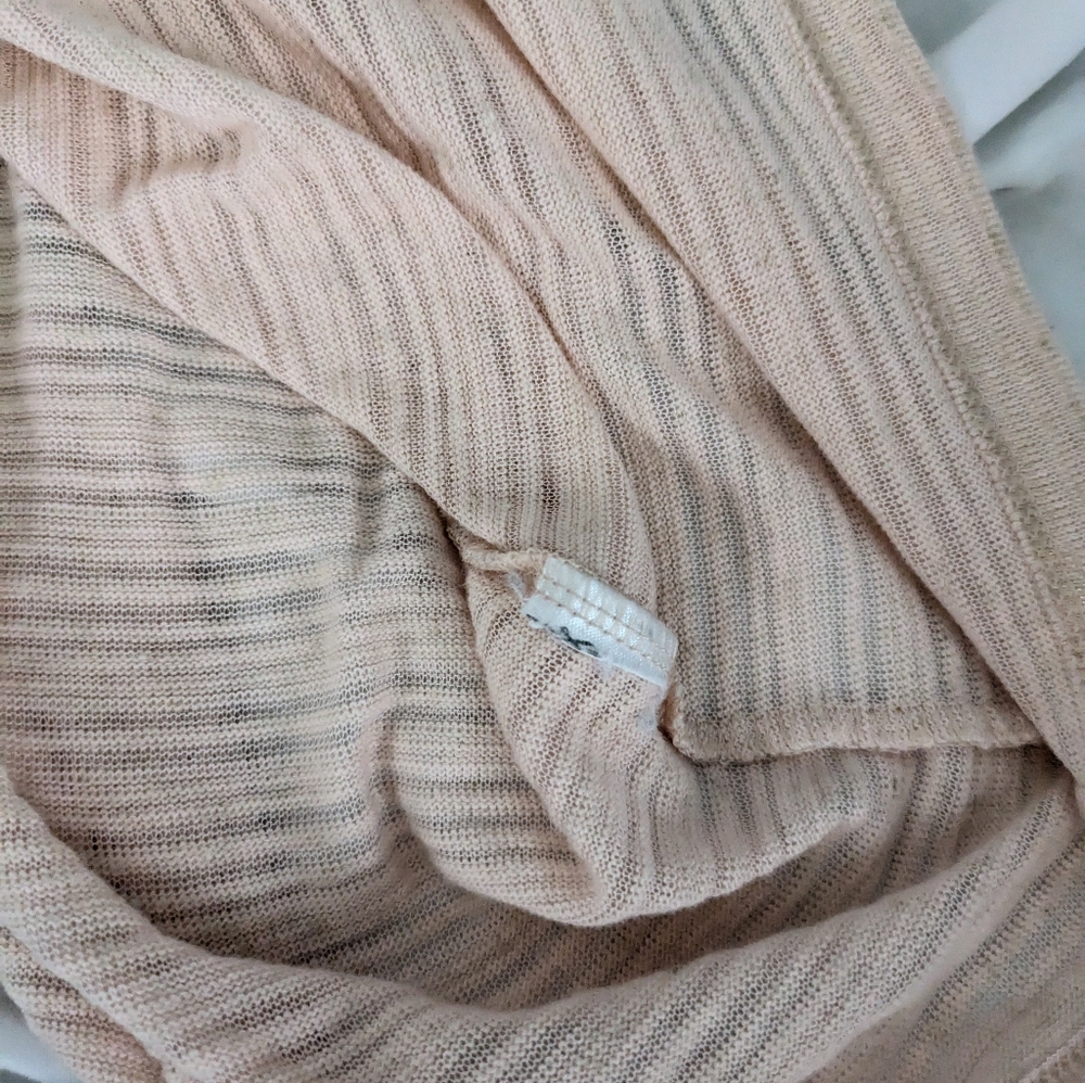 Banana Republic Linen Blend‎ Flutter Sleeve Top Womens XL Light Pink - Picture 6 of 6